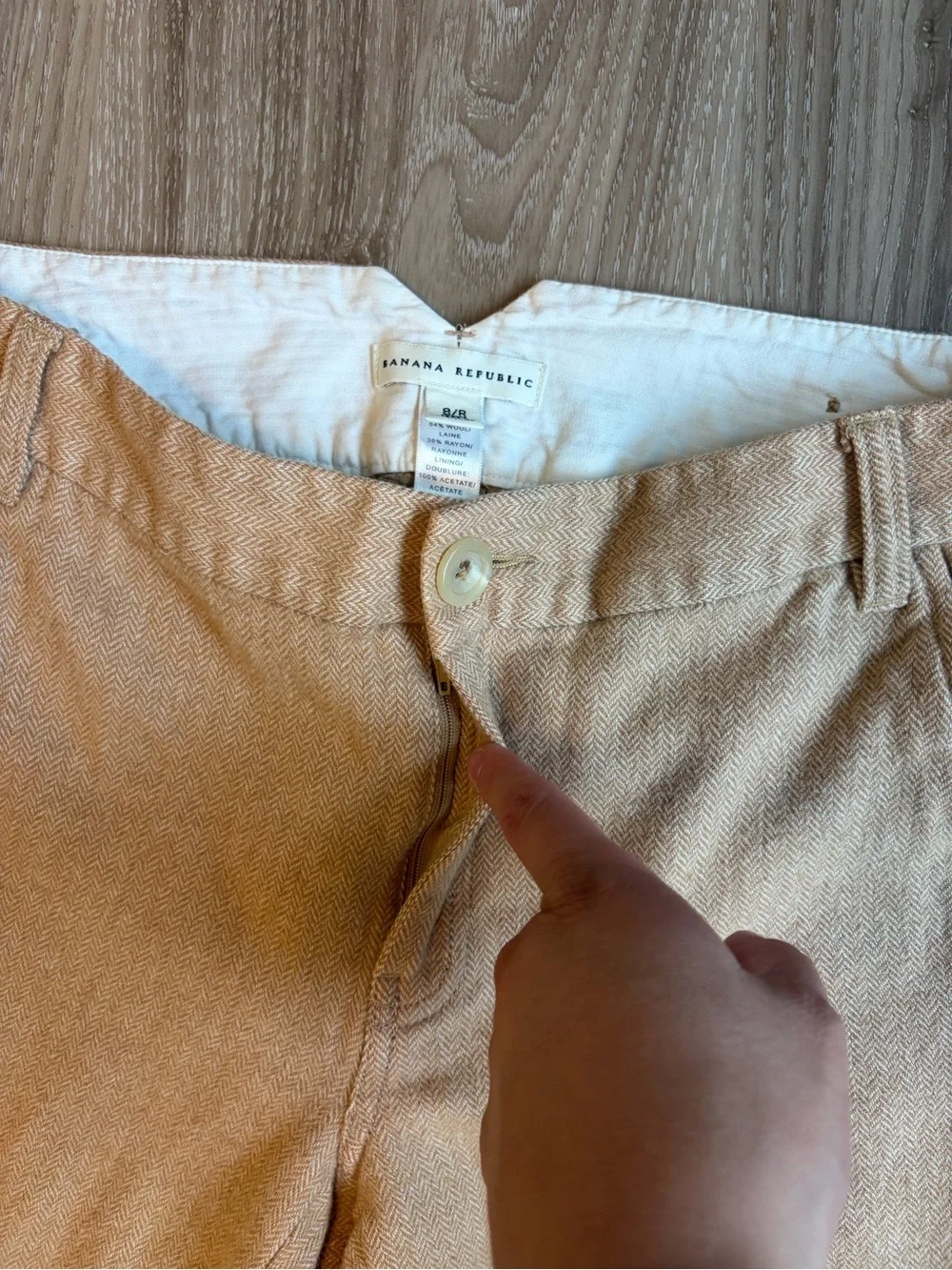 Banana Republic Women's Size 8R Camel Wool Bootcut Pants Mid Rise